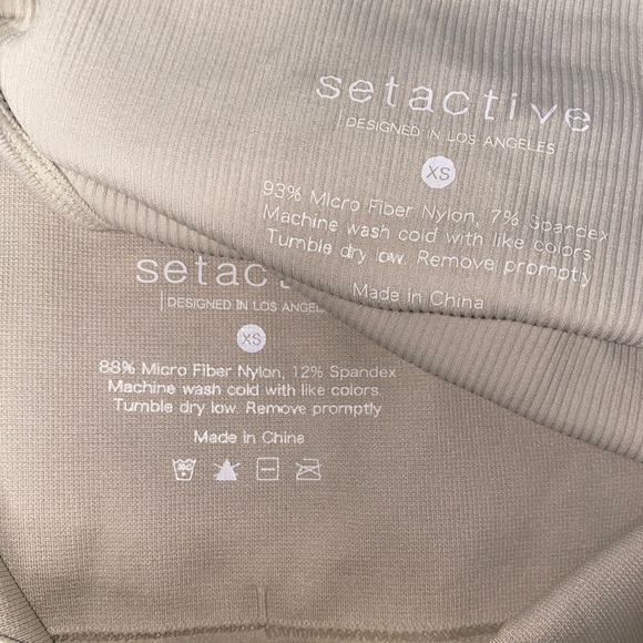 SET Active Oat Milk Leggings and Sports Bra - Picture 3 of 3